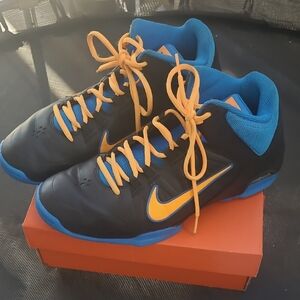 Nike Air Visi PRO 4 Men’s Black Athletic Shoes with Blue & Orange Accents